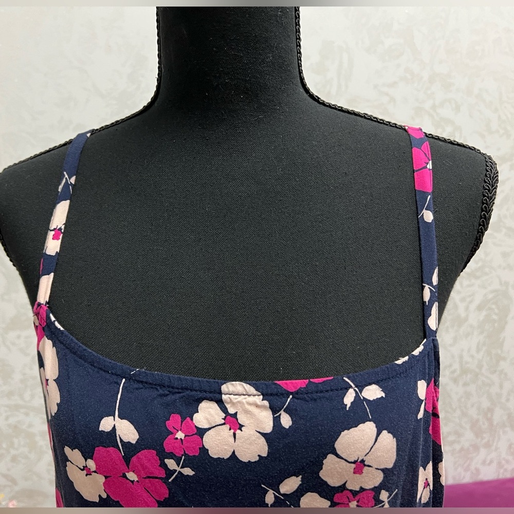GAP CAMI FIT & FLARE DRESS NAVY FLORAL - Picture 5 of 7